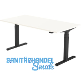 B�rotisch Amica, elektrisch verstellbar, schwarz, Platte 1400x800 Topwei�