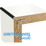 ALUMIS Korpus-Eckverbinderprofil 5000 mm f�r Holzst�rke 19 mm, schwarz eloxiert