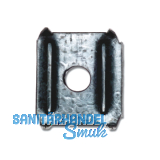 R�ckwand-Halteplatte, 17 x 16 x 1 mm, Stahl blank