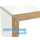 ALUMIS Korpus-Eckverbinderprofil 5000 mm f�r Holzst�rke 19 mm, Edelstahl Effekt