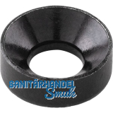 Kopf-Einlassrosette, � 13 mm, Stahl schwarz verzinkt