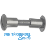 Verbindungsschraube - M5, Schlitz, �8, Holzst�rke 35-38, Zink vernickelt