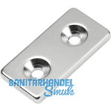 Quadermagnet 40x20x4mm, Haftkraft 12 kg