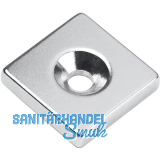 Quadermagnet 20x20x4mm, Haftkraft 7,5 kg