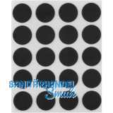 Abdeckkappe selbstklebend, �13mm, 20 St�ck, Kunststoff schwarz