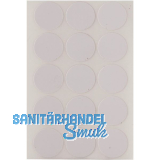 Abdeckkappe selbstklebend, �20mm, 15 St�ck, Kunststoff weiss
