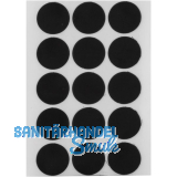 Abdeckkappe selbstklebend, �20mm, 15 St�ck, Kunststoff schwarz