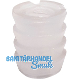 Einschlagmuffe rund, M4 L�nge 10,2 mm,Bohr �8, Kette zu 20 Stk.,Kunststoff natur