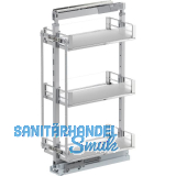 VS TAL Larder 2 Hochschrankauszug Set Artline KB 300 mm Silber/Glas satiniert