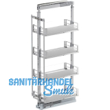 VS TAL Larder 3 Hochschrankauszug Set Artline KB 300 mm Silber/Glas satiniert