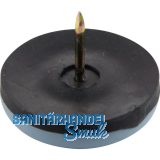 Teflongleiter mit Nagel rund, � 22 mm, H�he 8 mm, graublau