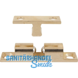 Doppelkugelschnapper, 8 x 43 mm, Messing poliert