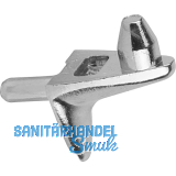 Steckbodentr�ger Winkel 3, Bohr � 3mm, Zink vernickelt