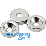 Scheibenmagnet mit Bohrung ؠ15�mm H 4mm