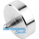 Topfmagnet mit Gewindezapfen M5 � 25 mm