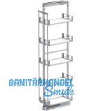 VS TAL Larder 5 Hochschrankauszug Set Artline KB 300 mm Silber/Glas satiniert