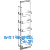 VS TAL Larder 6 Hochschrankauszug Set Artline KB 300 mm Silber/Glas satiniert