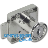 Zylinder-Kastenschloss leichte Ausf�hrung rechts, Zamak vernickelt