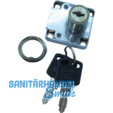 Zylinder-Kastenschloss leichte Ausf�hrung Lade, Zamak vernickelt