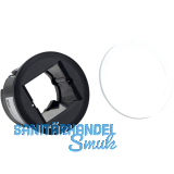 BACHMANN Einbaumodul PIX, f�r 1 Keystone-Modul, + Zierring schwarz, wei�