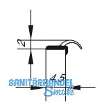 Fugen Dichtungsprofil spezial-selbstklebend, L 3000, H 2, Kunststoff transparent