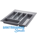 VOLPATO Besteckeinsatz Serie 72 KB 450 mm Kunststoff Silbergrau