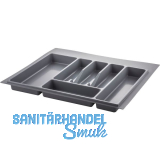 VOLPATO Besteckeinsatz Serie 72 KB 600 mm Kunststoff Silbergrau