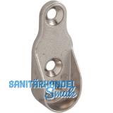 Schrankrohrlager Oval 2 f�r Schrankrohr, 3 Schraubl�cher, Zink vernickelt