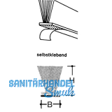 TECSEAL Schiebet�r Dichtungsb�rste selbstklebend, Breite 7mm, H�he 12mm, grau