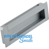 Muschelgriff Azha Breite 143 mm, Einlassma� 138x30x11 mm, Aluminium silberfarbig