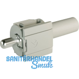 Steckbodentr�ger Kintai, Bohr � 5 mm, Stahl vernickelt/Kunststoff grau