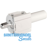 Steckbodentr�ger Kintai, Bohr � 5 mm, Stahl vernickelt/Kunststoff wei�