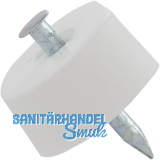 Bodentr�ger FLAT zum Einschlagen, � 15 mm, Kunststoff wei�