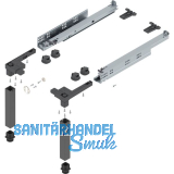 BLUM Sockelbeschlag SPACE STEP Set, NL 410 mm, Kunststoff/Stahl oriongrau matt BLUM Sockelbeschlag SPACE STEP Set, NL 410 mm, Kunststoff/Stahl oriongrau matt