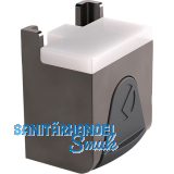 Glasbodentr�ger KUBIC zum Anschrauben, Glas 4-8 mm, Zamak vernickelt schwarz