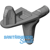 Steckbodentr�ger Optimus 2 Zapfen Bohr � 3 mm, Zamak vernickelt schwarz