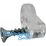 SISO Glas / Spiegel Clip f�r 4 mm St�rke, Kunststoff transparent
