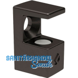 Glasbodentr�ger GRACE zum Schrauben, 5-6 mm Glas, Zamak vernickelt schwarz