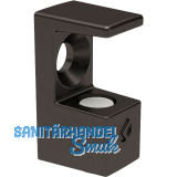 Glasbodentr�ger GRACE zum Schrauben, 8 mm Glas, Zamak vernickelt schwarz