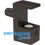 Glasbodentr�ger GRACE zum Stecken, 6-8 mm Glas, Zamak vernickelt schwarz