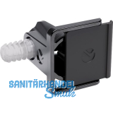 Schraubbodentr�ger Kalipso Mittelwand, Zamak vernickelt schwarz