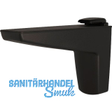 Tablar-Klemmtr�ger Moon S, Materialst�rke 4-25 mm, Zinkdruckguss schwarz matt