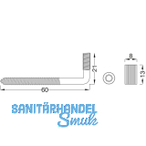 Schraubhaken Regalaufh�nger Trabant, Tragkraft 25 kg, Stahl vernickelt