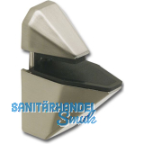 Glastablar-Klemmtr�ger Eckig, Glas 3-25 mm, Zinkdruckguss Edelstahl Effekt