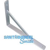 Konsole Schwerlast - Steg,H�he 395 mm,Tiefe 255 mm,Stahl wei�-aluminium lackiert