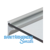 FONSEGRIVE Wandprofil Fritz Glasst�rke 8 mm L�nge 3000 mm,Aluminium silberfarbig