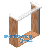 Herd-Hitzeschild, L�nge 600, Seitenwandst�rke 18-19 mm, Stahl silber