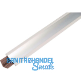 REHAU Wandanschlussprofil Rauwalon slim-line plus Alu Edelstahl-Effekt geb�rstet