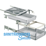 HETTICH Systema Top 2000 Container-Set Sil Sys, Teil-/�berauszug, ET 730, alu