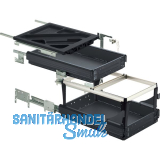 HETTICH Systema Top 2000 Container-Set Sil Sys, Teil-/�berauszug, ET 530,schw.